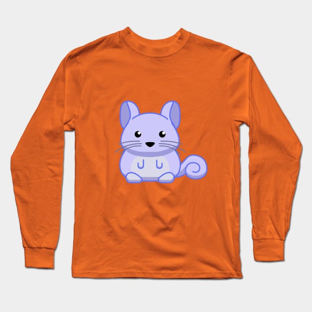 Blue Chinchilla Long Sleeve T-Shirt by Dirgu